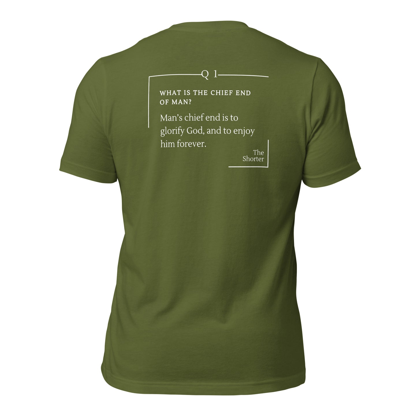 Chief End of Man Shirt | Westminster Shorter Q1